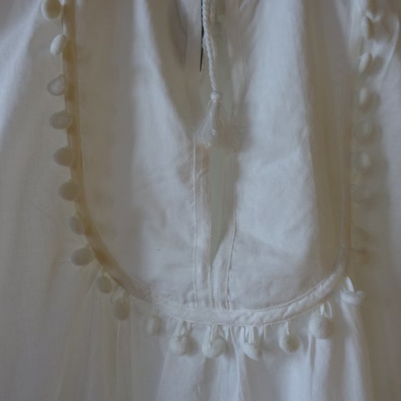 J.Crew A7444 Pom-Pom Tassel Swim Cotton Beach Tunic Top XXS 00 - Picture 15 of 16